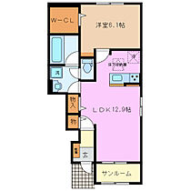 スターヒル 105 ｜ 三重県四日市市川北２丁目（賃貸アパート1LDK・1階・50.49㎡） その2