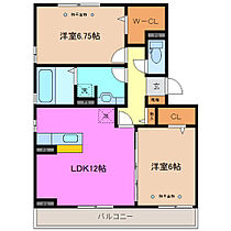 アルバグランデ　Ｂ棟 302 ｜ 三重県四日市市茂福町（賃貸アパート2LDK・3階・60.88㎡） その2