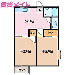 間取図画像 2DK