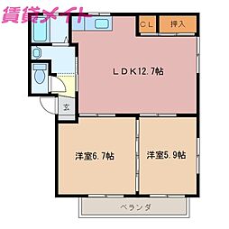 サンポート松寺F棟 2階/-