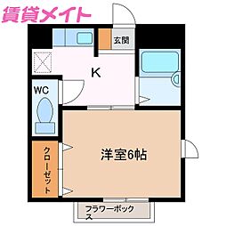 ジョイ・ホーム 1Kの間取図画像