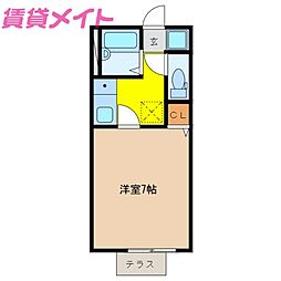 MGアパート 1Kの間取図画像