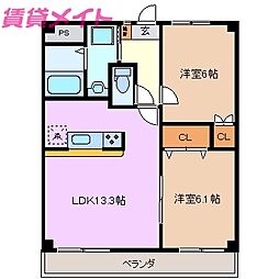 エバーグレース西富田 4階/-