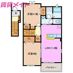 五福ガーデン B 2階