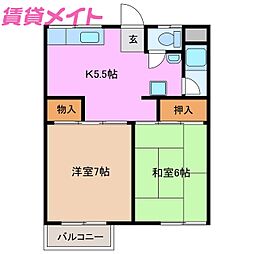 コーポ垂坂B棟 2階/-