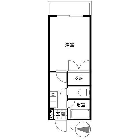 間取り フレクション大在 2階/-
