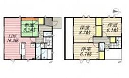 クレイドルガーデン平塚市西真土第3 2階4LDKの間取り