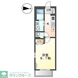 （仮称）平塚市宮の前新築マンション 1階1Kの間取り