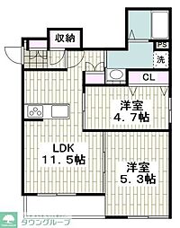 間取図画像 2LDK