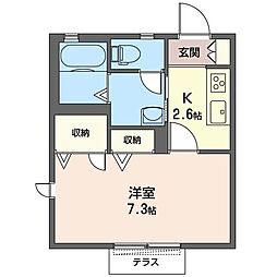 アークブランカ 1階1Kの間取り