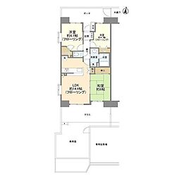 ダイアパレス湘南平塚 1階3LDKの間取り