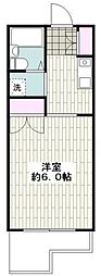 パールハイツ東八幡 1Kの間取図画像