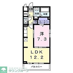 グレース ローズ 1LDKの間取図画像