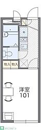 レオパレスモア2 1Kの間取図画像
