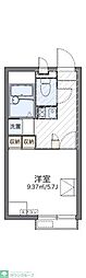 レオパレスベルウッド 1Kの間取図画像