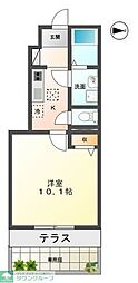 エントヴィッケルン 1Kの間取図画像
