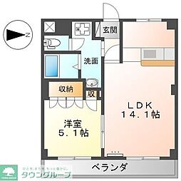 セレーヌ泉 1LDKの間取図画像