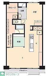 ルミエール厚木 1LDKの間取図画像