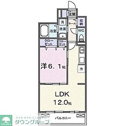 ブライトリーフ 1LDKの間取図画像