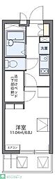 エクレールK下大槻 1Kの間取図画像