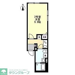 アパート 1Kの間取図画像