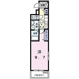 池田ハイツB 1Kの間取図画像