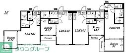 海老名市上郷1丁目アパート 1LDKの間取図画像
