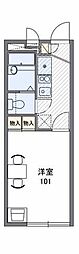 いずみ東海大前 1Kの間取図画像