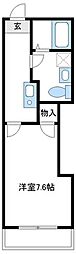 シェモア伊勢原 1Kの間取図画像