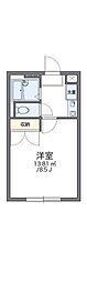 レオパレスO・Z-1 1Kの間取図画像
