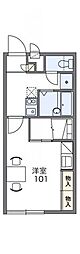 レオパレスジョイアス1 1Kの間取図画像