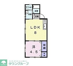 サンレイク1番館 1LDKの間取図画像