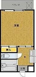ルシエール伊勢原 1Kの間取図画像