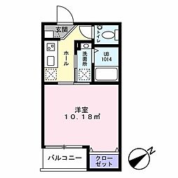 MAISONDESHONAN 1Kの間取図画像