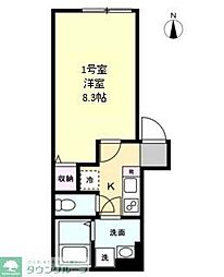 ベイルーム小田原カルム 1Kの間取図画像