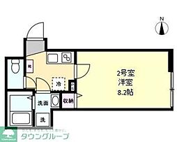 ベイルーム小田原カルム 1Kの間取図画像