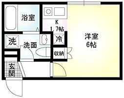 ソレイユ藤沢 ワンルームの間取図画像
