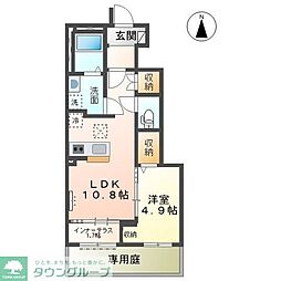 ポモドーロ 1LDKの間取図画像