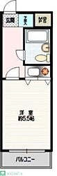 クリオ平塚参番館 ワンルームの間取図画像