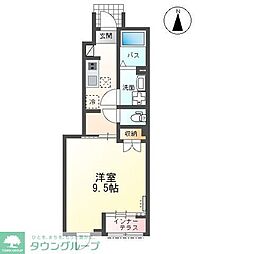 ノルドット 1Kの間取図画像