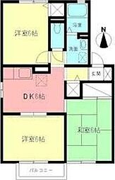 ディアコートB 3DKの間取図画像