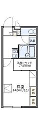 レオパレスアルファ 1Kの間取図画像