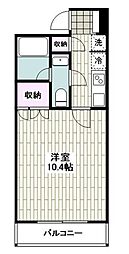 SOUTH・HILL小田原城前 1Kの間取図画像