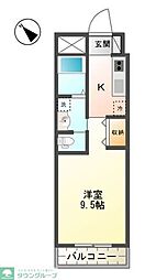 メルベーユ・ラヴィ 1Kの間取図画像