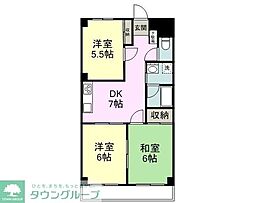 コーポ・清水 3DKの間取図画像