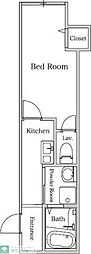 ソフィアエヌ湘南平塚 1Kの間取図画像