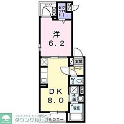 ホワイトウェル湘南2 1LDKの間取図画像