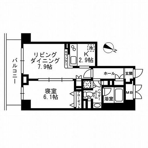 パークフラッツ学芸大学 502｜東京都世田谷区野沢３丁目(賃貸マンション1LDK・5階・41.99㎡)の写真 その2