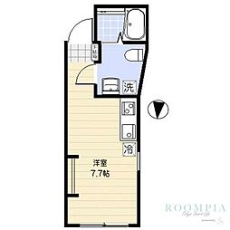 レオリオ 2階ワンルームの間取り