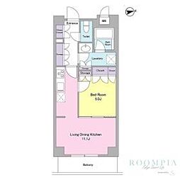シティカレント代官山 2階1LDKの間取り